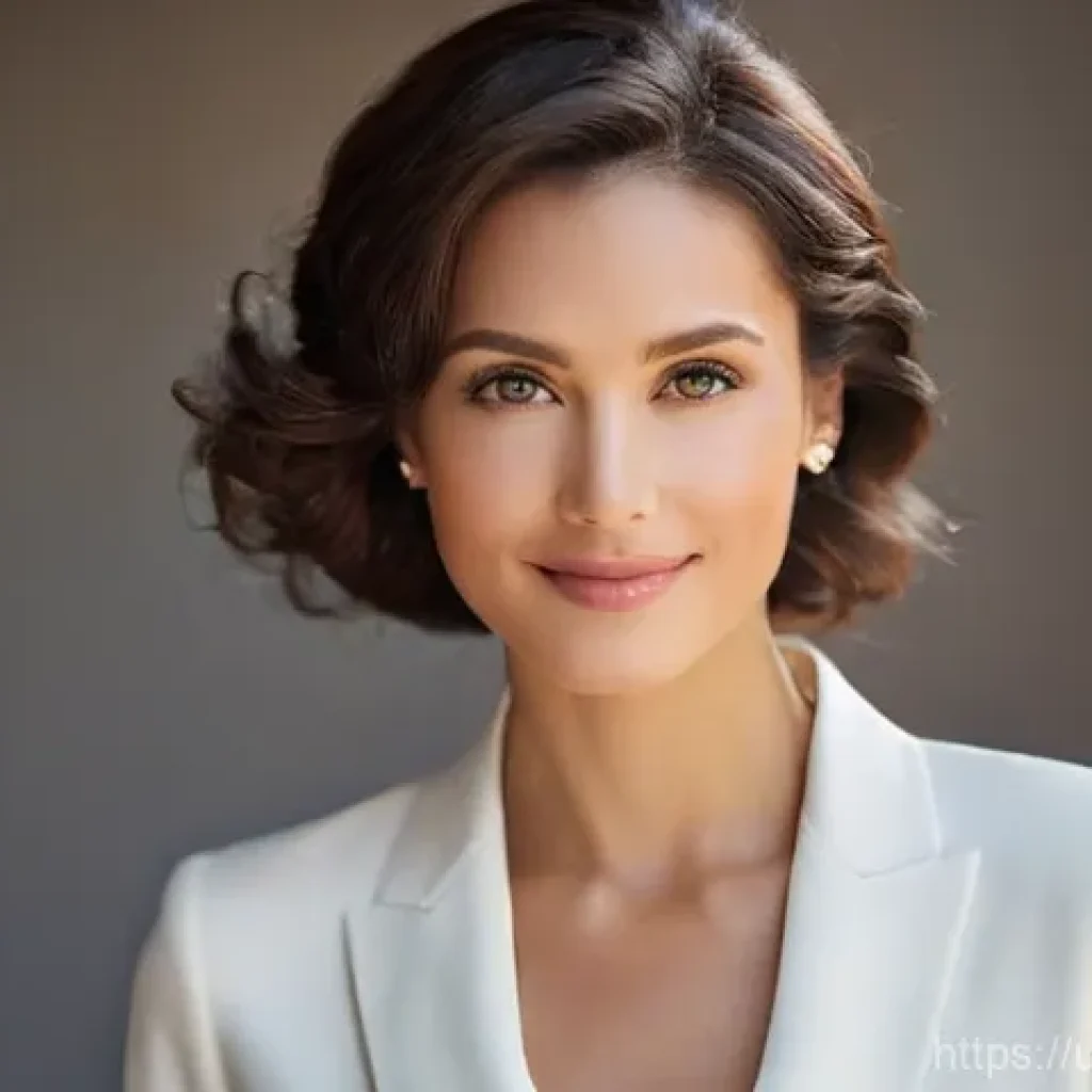 얼굴 윤곽주사 효과 - **Prompt 1: Natural Radiance and Confidence**
    "A portrait of a beautiful woman in her late 30s, ...