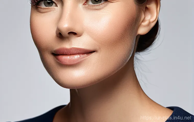 레이저 리프팅 비교 - **Prompt for Fractional Laser (Skin Texture and Scar Improvement):**
    "A close-up portrait of a y...