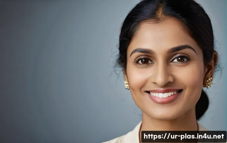 광대 축소술 후기 - A detailed, realistic portrait of a confident South Asian woman in her mid-30s, showcasing balanced ...