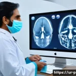 안면 윤곽 수술 비용 - A professional clinic setting in a modern Pakistani city, showcasing a skilled Urdu-speaking plastic...